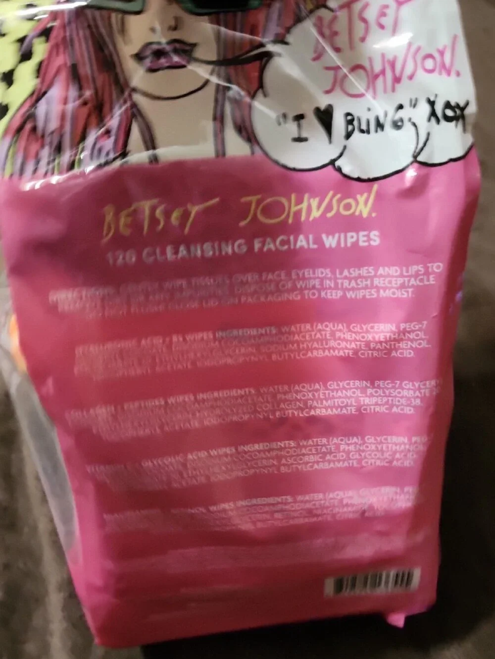 Betsey Johnson Cleansing Facial Wipes